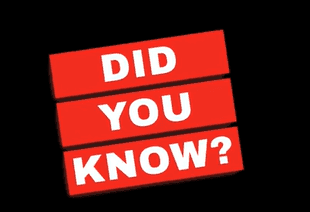 Red blocks with white text asking 'DID YOU KNOW?' on a black background.